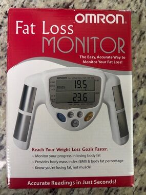 Omron HBF-306C Fat Loss Monitor Handheld Body Fat BMI Tester Analyzer NIB